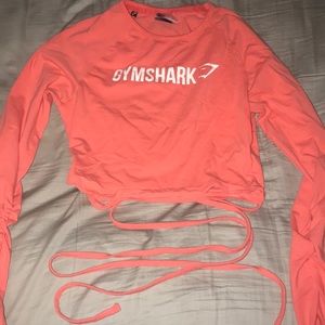 long sleeve cropped gymshark shirt